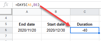 google sheets DAYS 2
