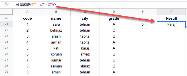 google sheets lookup function 2