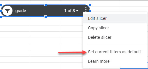 google sheets menu data slicer 7