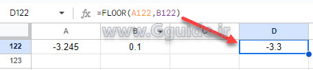 google sheets FLOOR function 2