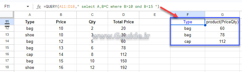 magic of query function in google sheets 2