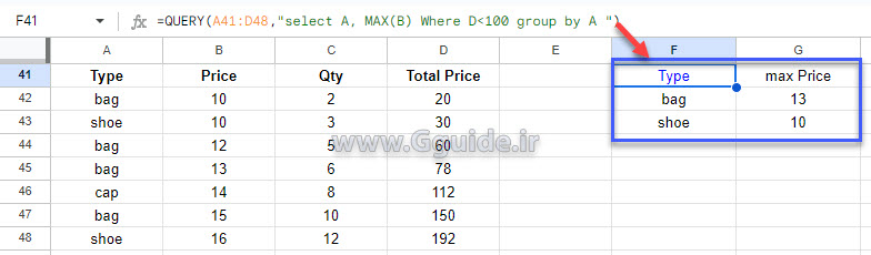 magic of query function in google sheets 5