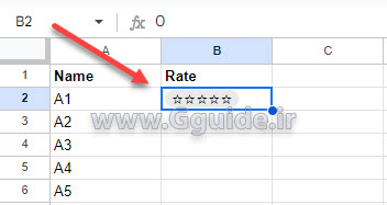google sheets Rating 2