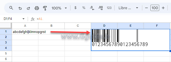 google sheets create Barcode 3