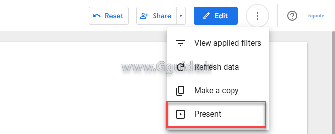 پرزنت گزارشهای لوکر استودیو با استفاده از گزینه Present 1