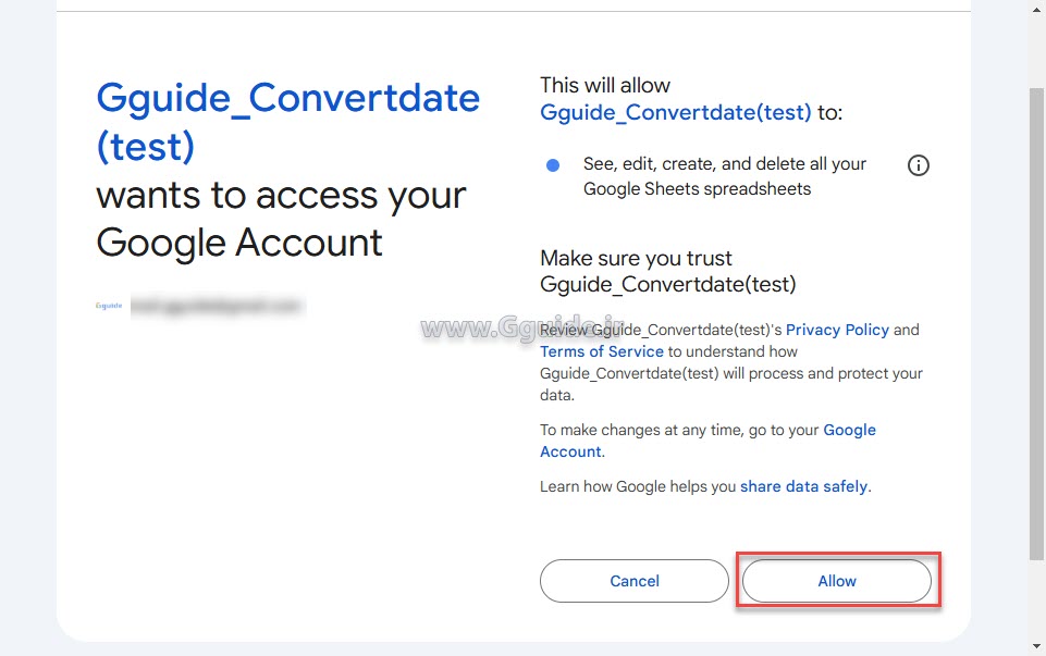 فعال سازی و اجازه دسترسی به اسکریپت های نوشته شده در گوگل شیت 4